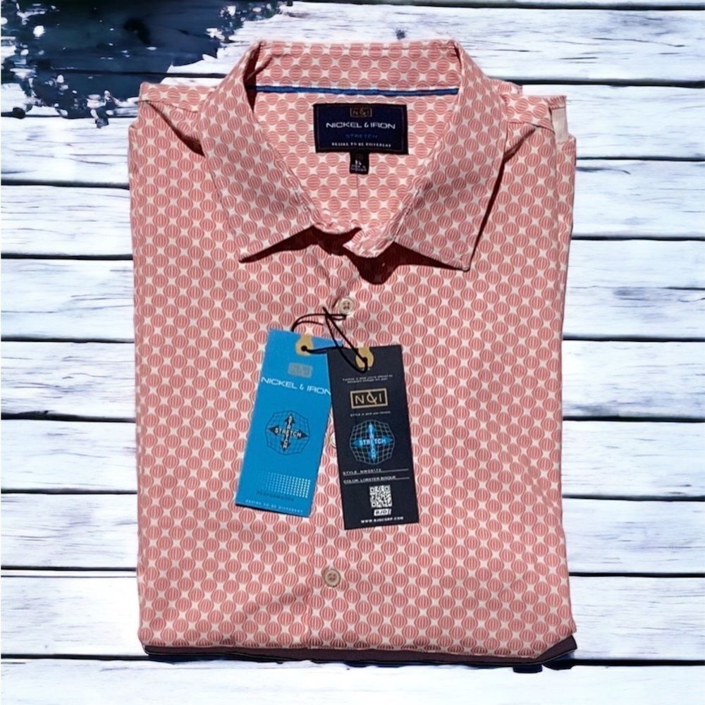 NICKEL & IRON MENS NWT STRETCH PERFORMANCE SHIRT QUICK DRY MOISTURE WICKING XL
